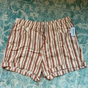 NEW Striped Linen Shorts